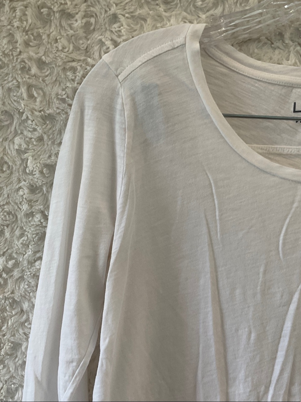 LOFT White Long Sleeve Scoop Neck Vintage Soft Tee - Picture 3 of 10